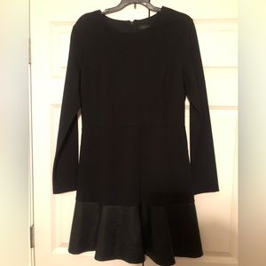 NWOT Black Dress with Leather Detail at bottom